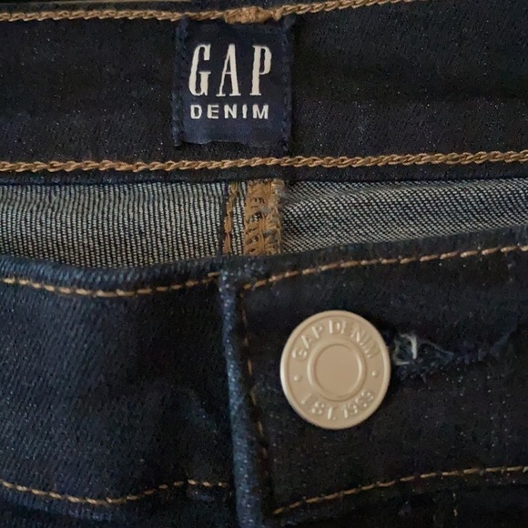 GAP Dark Wash Jeans Mid Rise Perfect Boot Normcore NEW - Picture 8 of 11